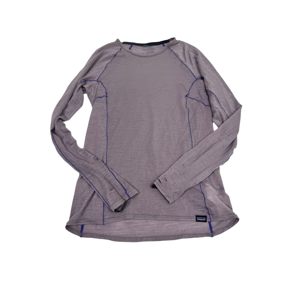 Patagonia Women Merino Lightweight Baselayer Purple Mauve Long Sleeve Small